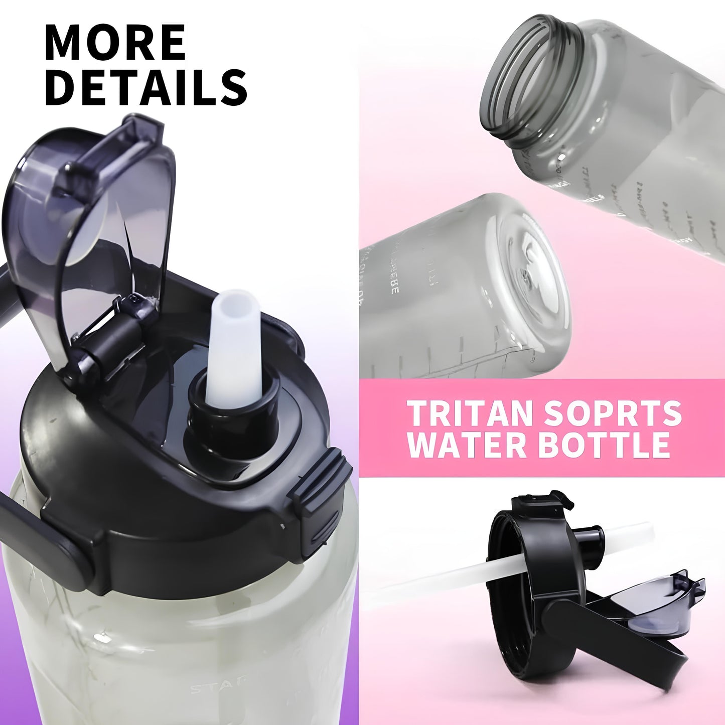 TriSpark™ 3-in-1 Motivational Water Bottle (Set of 3)👌🔥