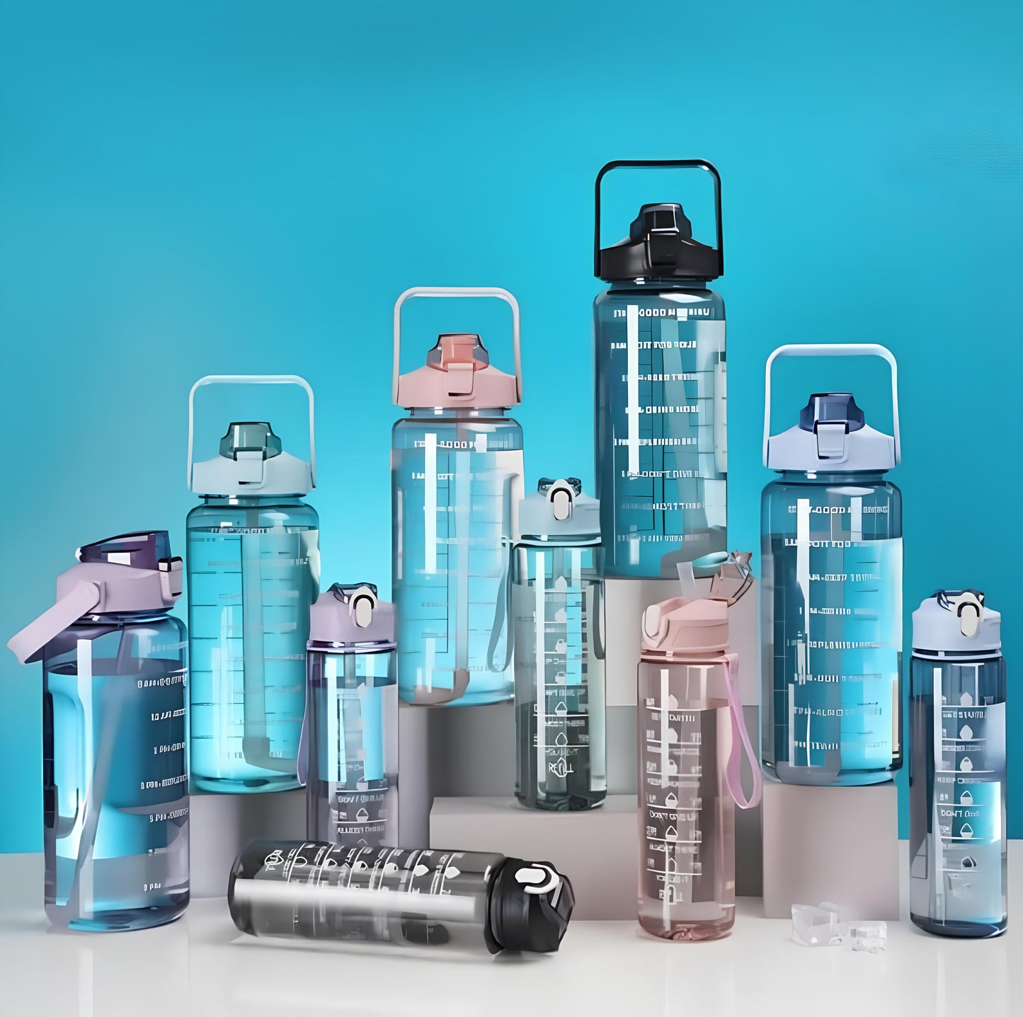 TriSpark™ 3-in-1 Motivational Water Bottle (Set of 3)👌🔥